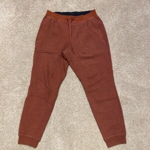 Lululemon mens at ease joggers. Size large, color dark orange